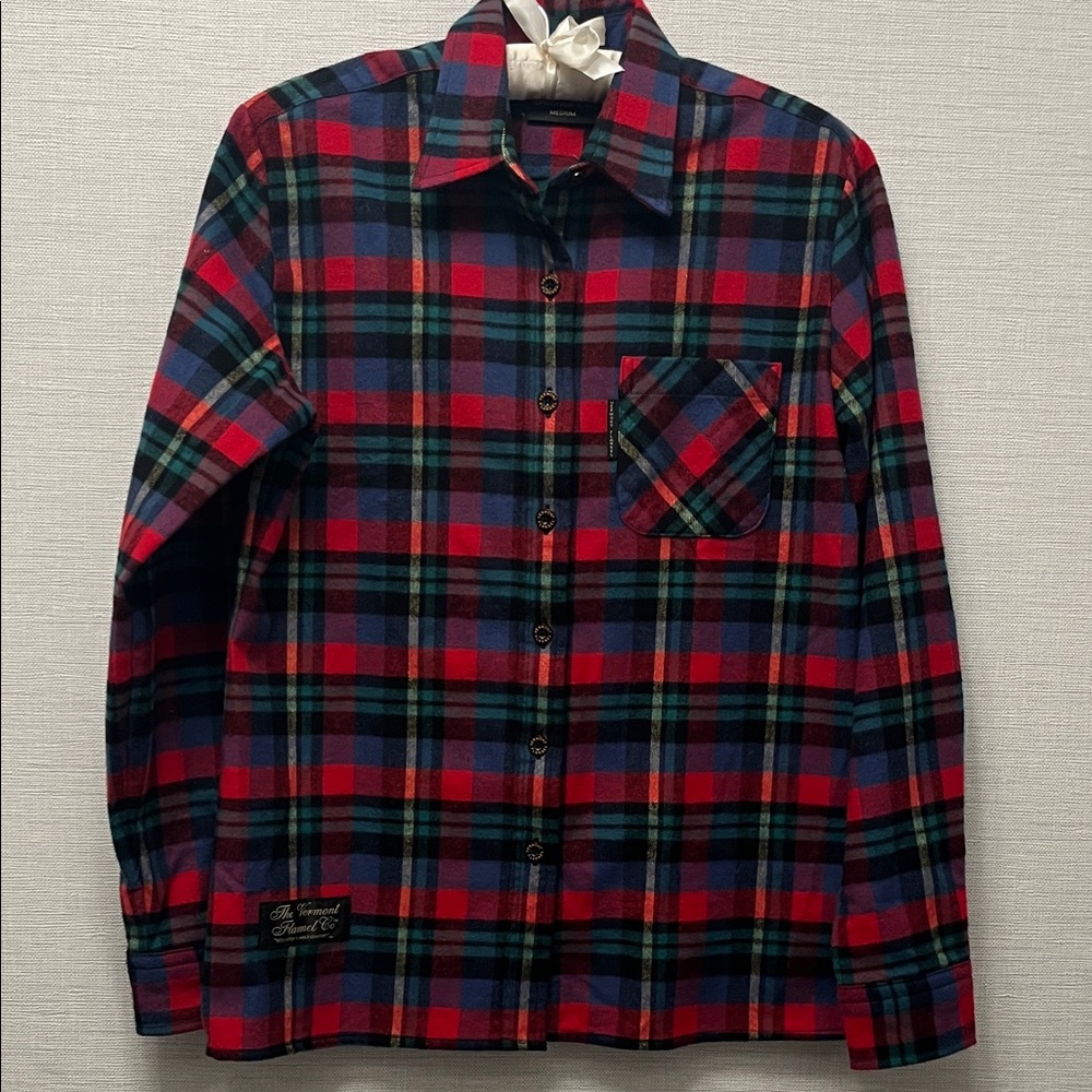 Vermont Flannel Red and Blue Plaid Shirt
